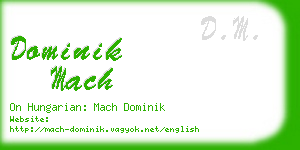 dominik mach business card